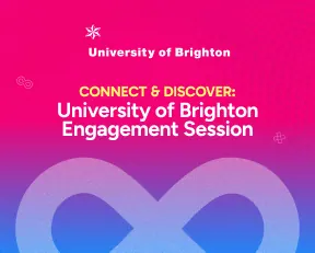 University of Brighton Connect and Discover backdrop design