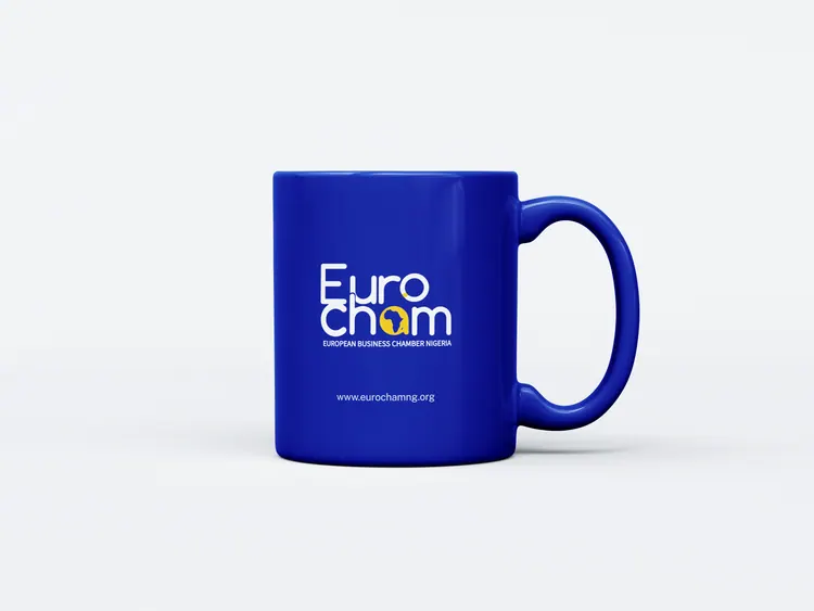 EuroCham branded mug concept mockup