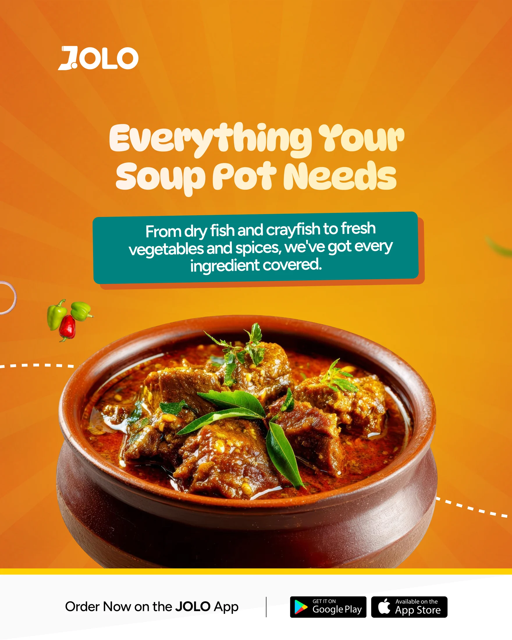 JOLO food campaign in orange