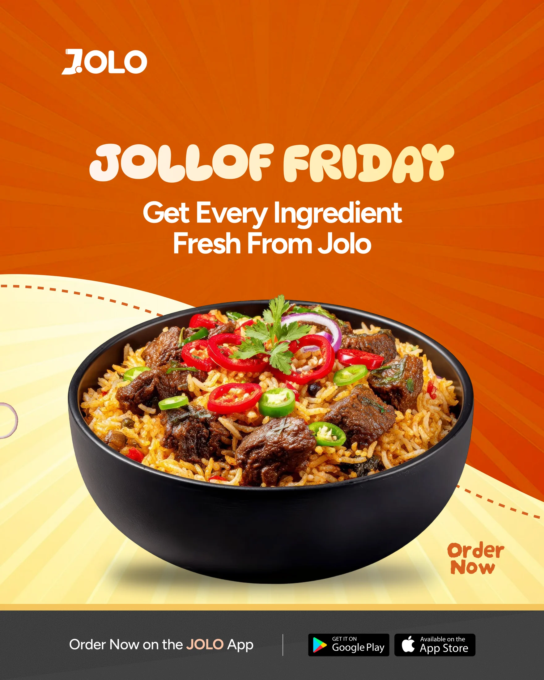 JOLO Jollof Friday food campaign