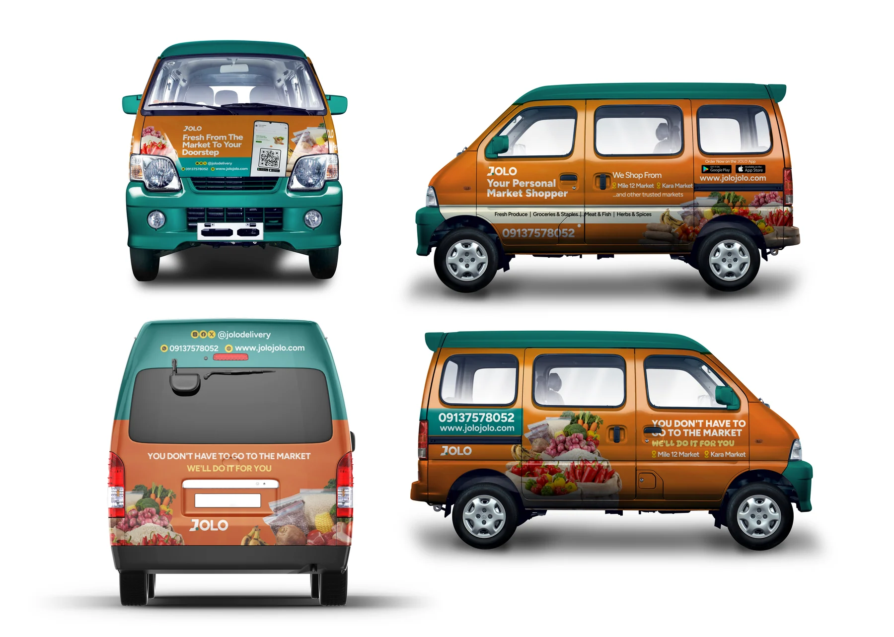 JOLO branded vehicle mockups