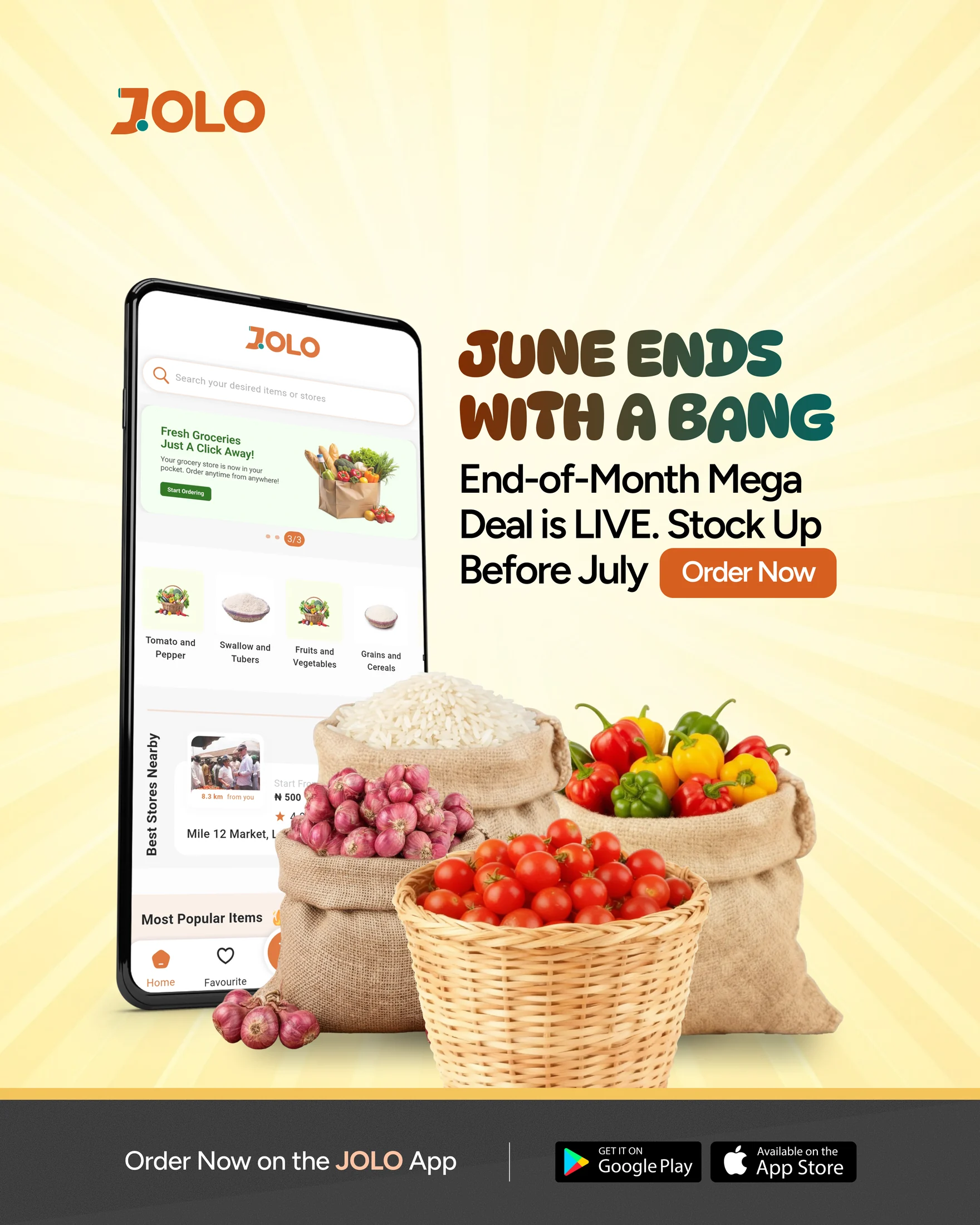 JOLO June end-of-month grocery campaign